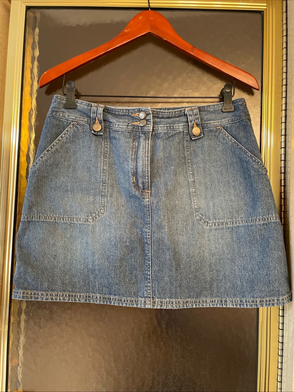 Vintage 90s Y2K NY Jeans Denim Skort Women's Size 10 Country Western Boho